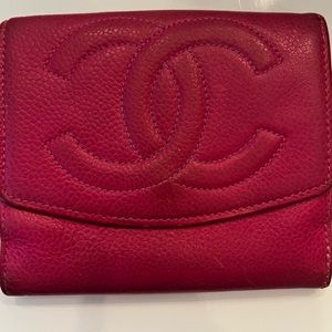 Vintage Authentic Hot Pink Chanel Wallet